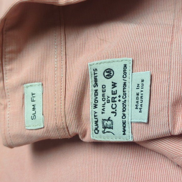 J. Crew Light Red Slim Fit Cotton Button Down Shirt - Picture 3 of 6